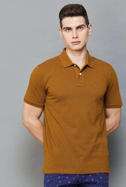 FAHRENHEIT Men Solid Regular Fit Polo T-shirt