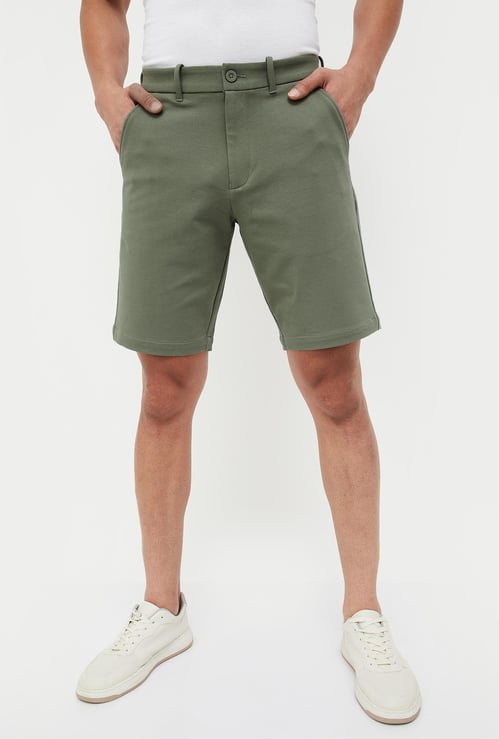 CODE Men Solid Regular Fit Shorts