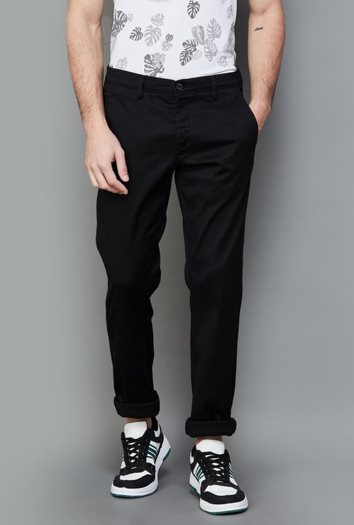 VH SPORTS Men Solid Slim Straight Casual Trousers