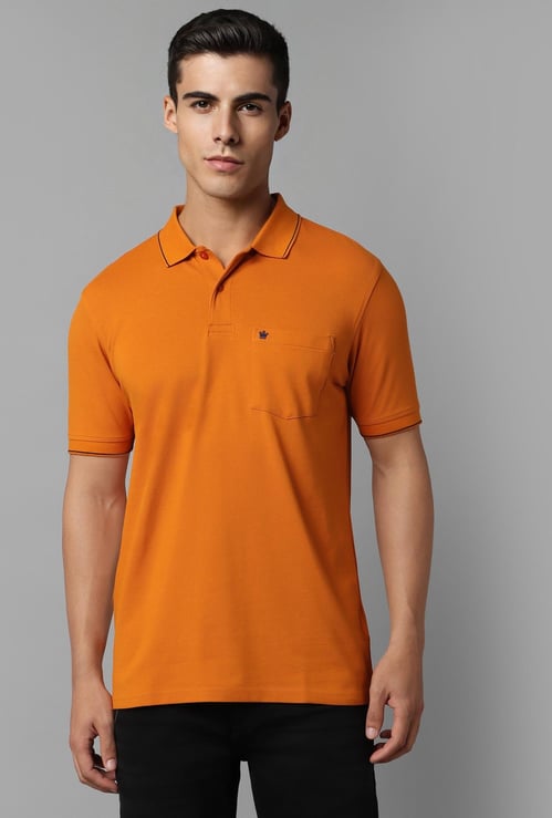 LOUIS PHILIPPE Men Solid Regular Fit Polo T-shirt