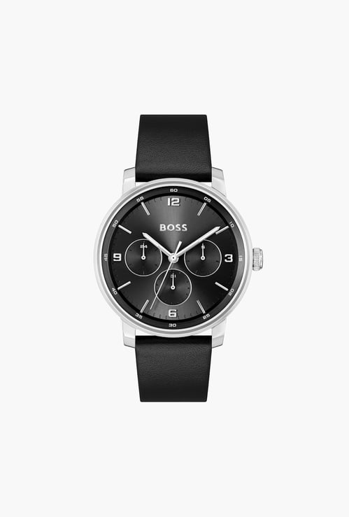 BOSS Contender Men Multifunction Leather Strap Watch - 1514125