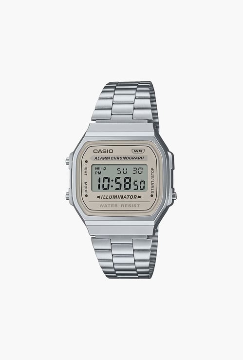 CASIO Vintage Unisex Analog-Digital Watch with Metal Strap -