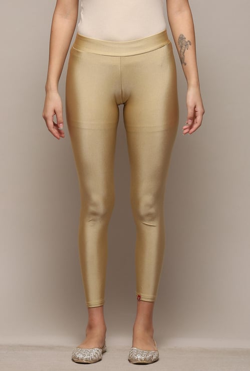 BIBA Women Solid Elasticated Ethnic Leggings