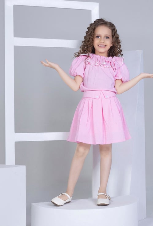 PEPPERMINT Girls Checked Mini Dress