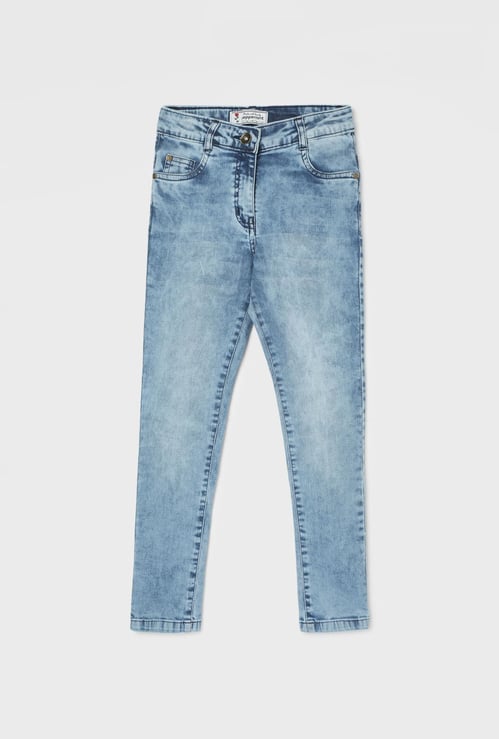 PEPPERMINT Girls Washed Regular Fit Jeans