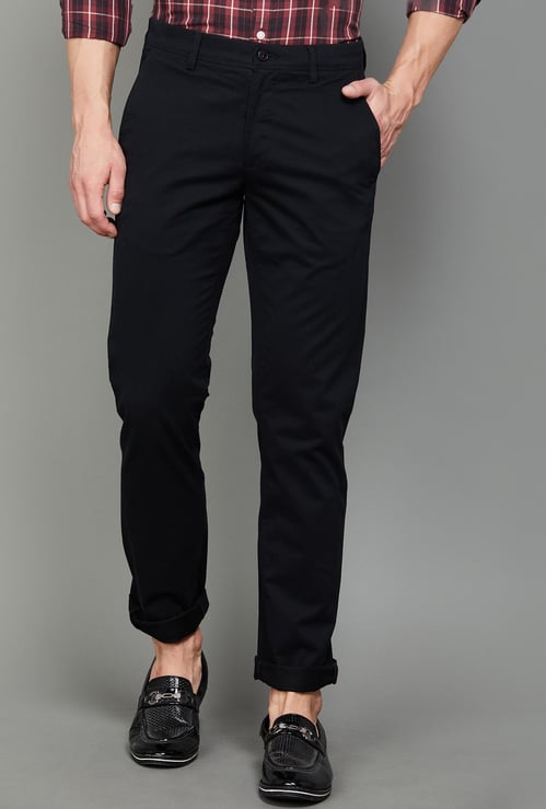 VH SPORTS Men Solid Slim Straight Casual Trousers