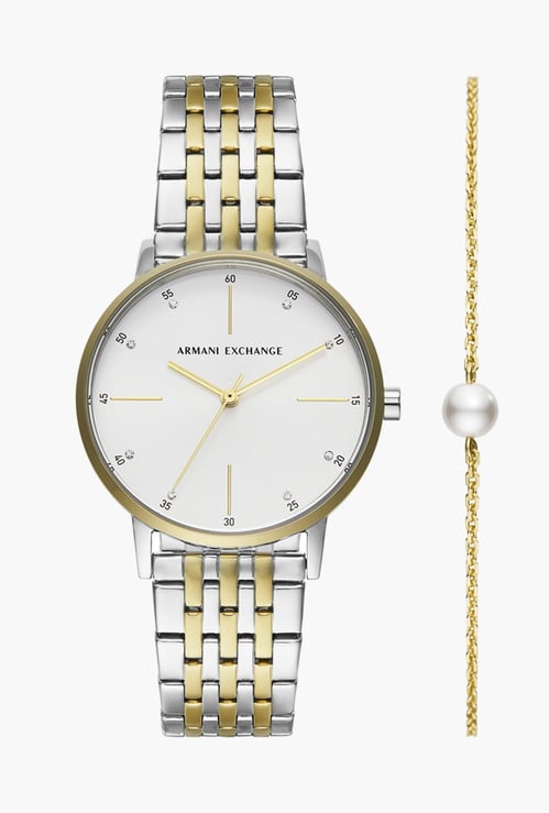 ARMANI EXCHANGE Women Embellished Analog Watch with Bracelet - AX7156SET