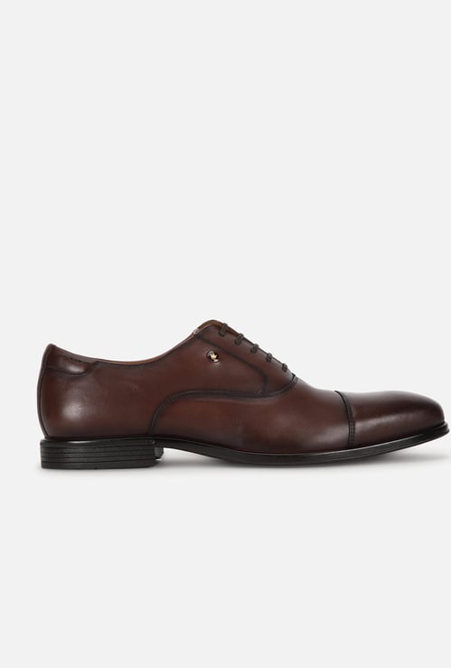 LOUIS PHILIPPE Men Solid Leather Lace-Up Oxford Shoes