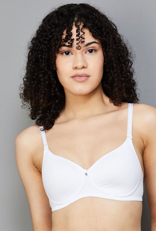 AMANTE Women Solid Padded Non-Wired Balconette Bra