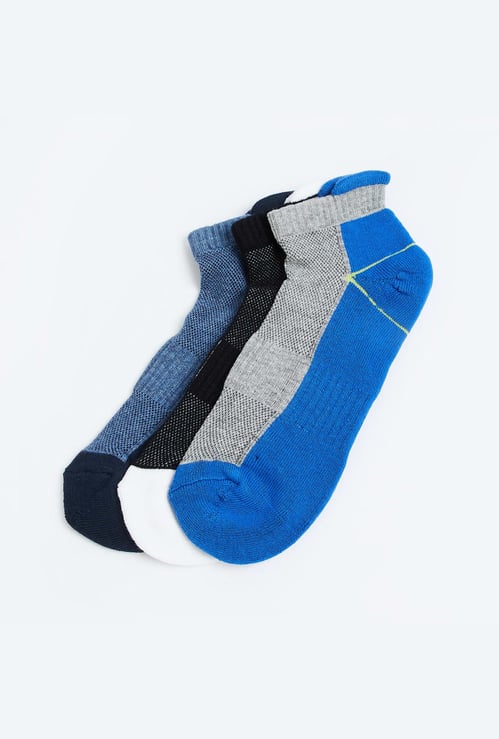 FORCA Men Colourblock Ankle-Length Socks - Pack of 3