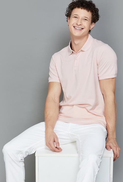 FAME FOREVER Solid Polo T-shirt