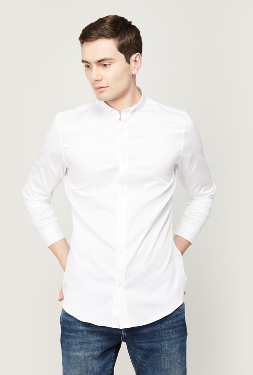 JACK & JONES Men Solid Slim Fit Casual Shirt