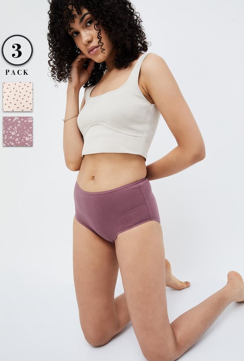 GINGER Printed Hipster Panties - Pack of 3