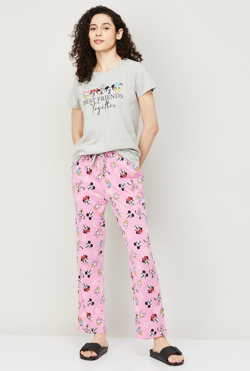 GINGER Women Mickey & Friends Printed Pyjama Set