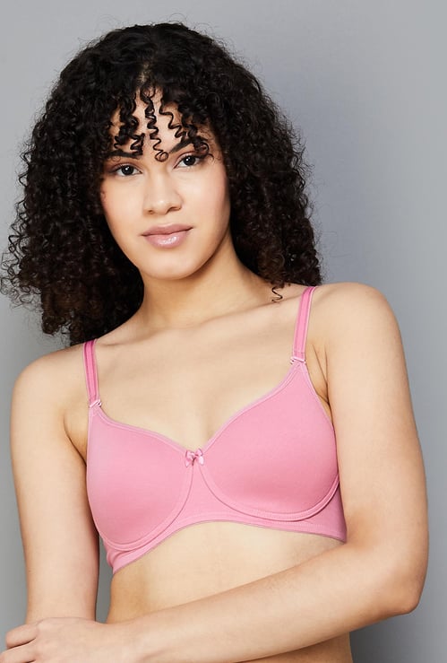 AMANTE Solid Padded Non-Wired T-shirt Bra