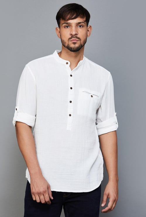 CELIO Men Solid Slim Fit Casual Shirt