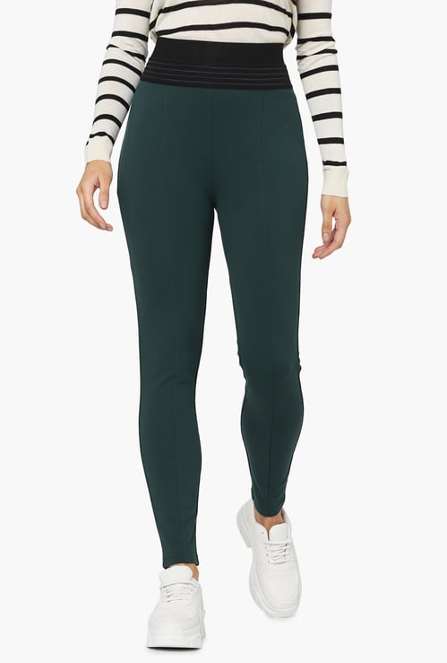 VERO MODA Women Solid High-Rise Leggings