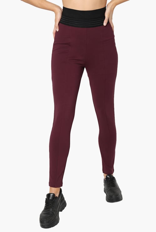 VERO MODA Women Solid High-Rise Leggings