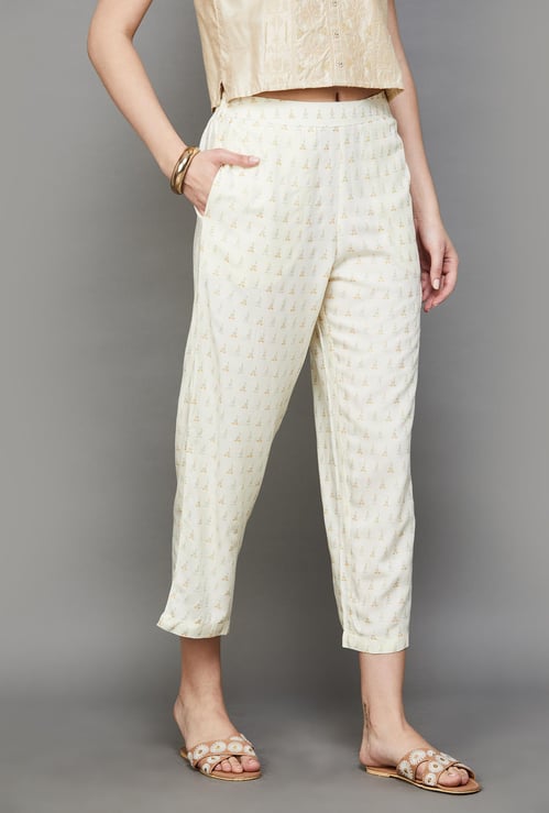 MELANGE Women Woven Straight Pants