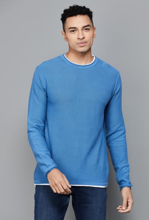 BOSSINI Men Textured Sweater