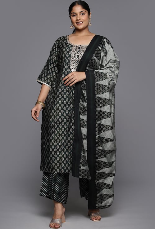 EXTRA LOVE BY LIBAS Women Printed Straight Kurta Set