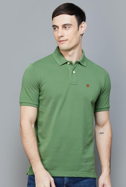 FAHRENHEIT Men Solid Regular Fit Polo T-shirt