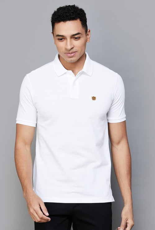 FAHRENHEIT Men Solid Regular Fit Polo T-shirt