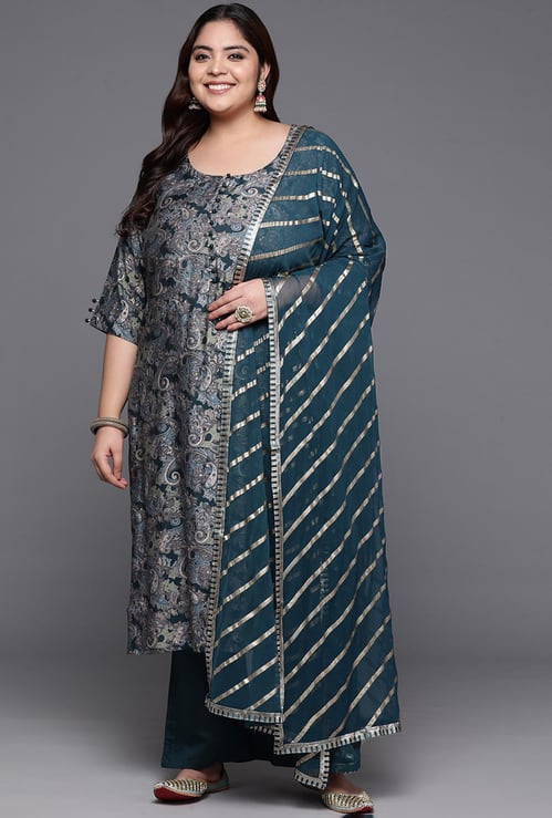 EXTRA LOVE BY LIBAS LIBAS Women Floral Printed Straight Kurta Set