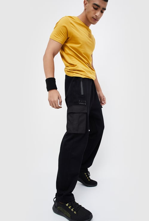 KAPPA Men Solid Cargo Track Pants