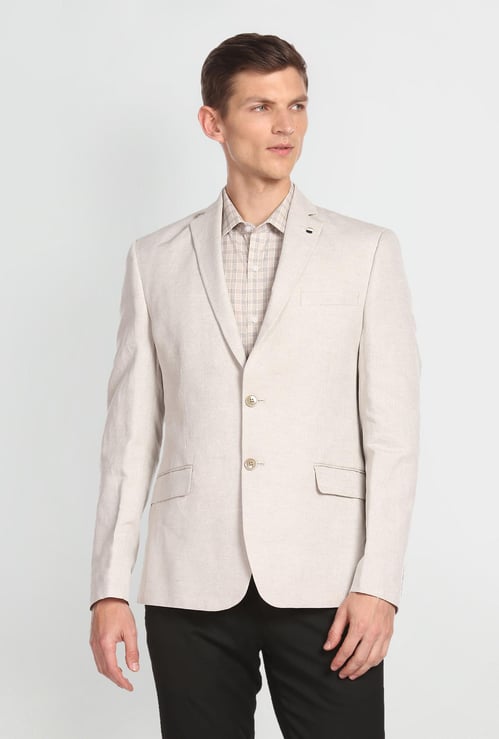 ARROW Men Solid Single Breasted Formal Blazer