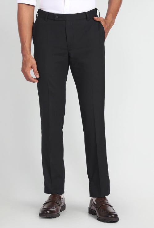 ARROW Men Solid Regular Fit Formal Trousers