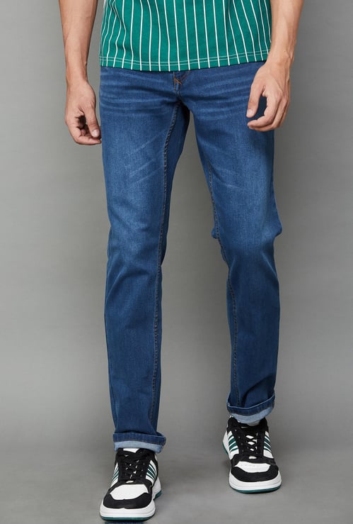 DENIMIZE Men Washed Skinny Fit Jeans