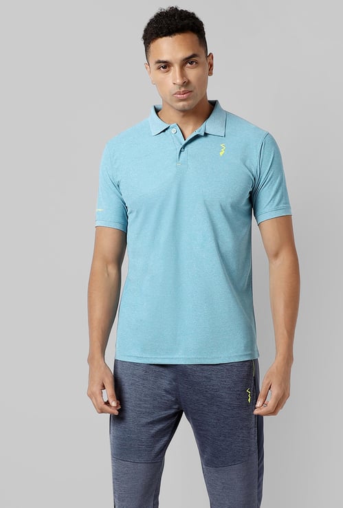 CAMPUS SUTRA Men Solid Active Polo T-shirt