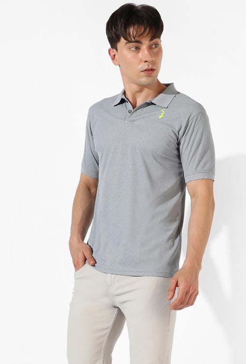 CAMPUS SUTRA Men Solid Active Polo T-shirt