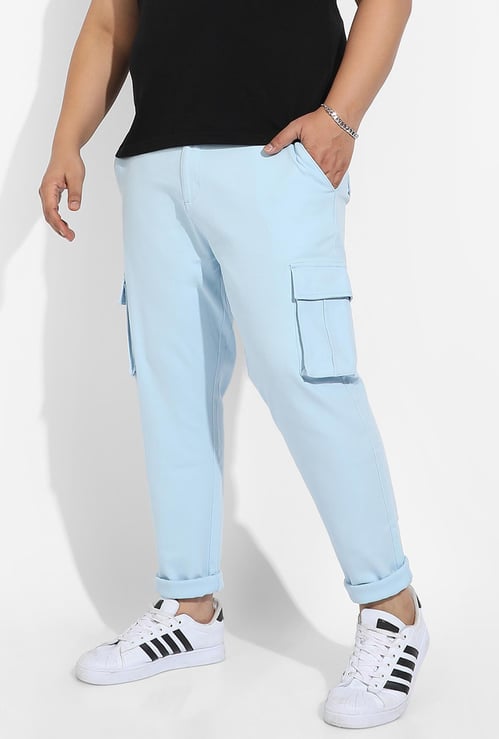 INSTAFAB PLUS Men Solid Regular Fit Cargo Trousers