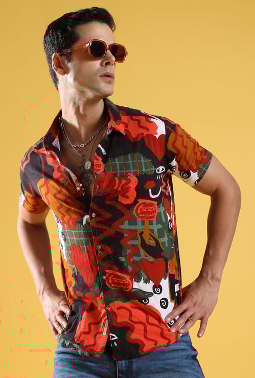 CAMPUS SUTRA Men Printed Regular Fit Casual Shirt