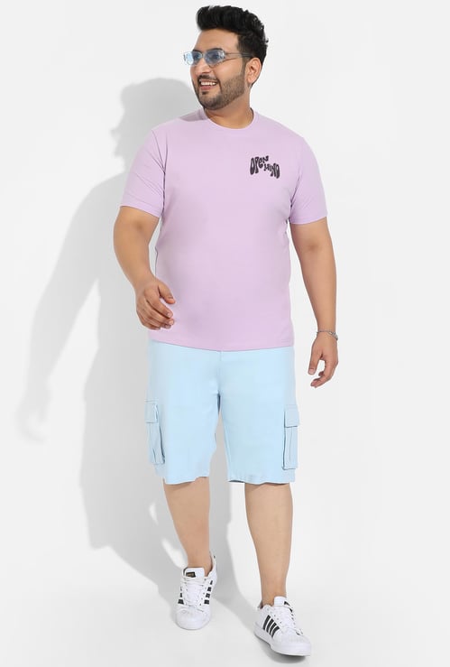 INSTAFAB PLUS Men Graphic Back Printed Regular Fit T-shirt
