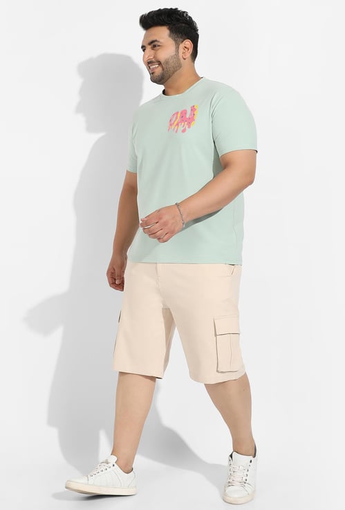 INSTAFAB PLUS Men Graphic Back Printed Regular Fit T-shirt