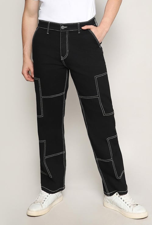 CAMPUS SUTRA Men Contrast Stitched Relaxed Fit Jeans