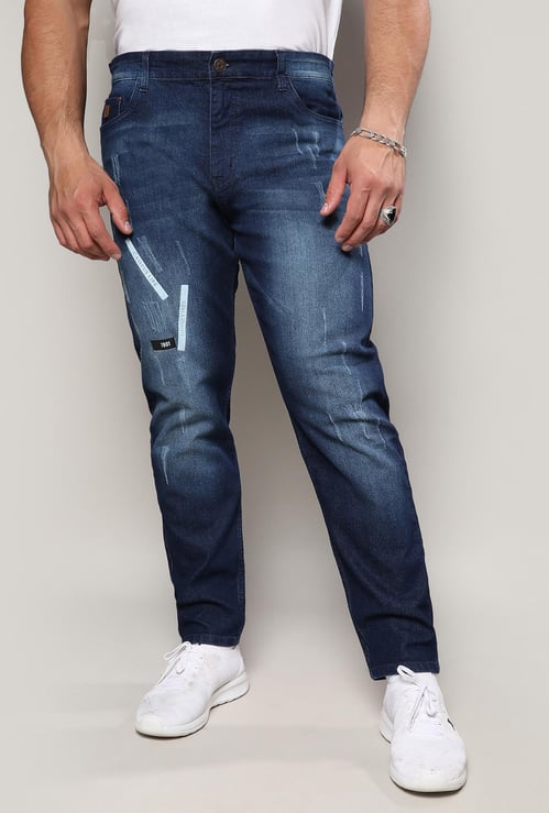 INSTAFAB PLUS Men Distressed Regular Fit Jeans