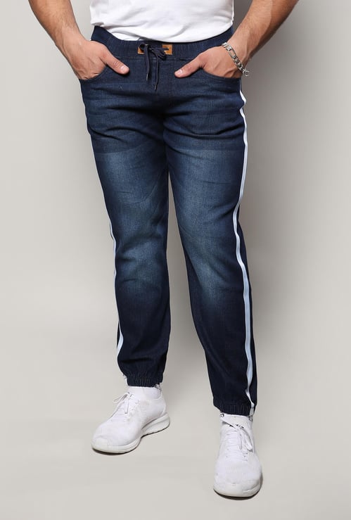 INSTAFAB PLUS Men Paneled Jogger Jeans