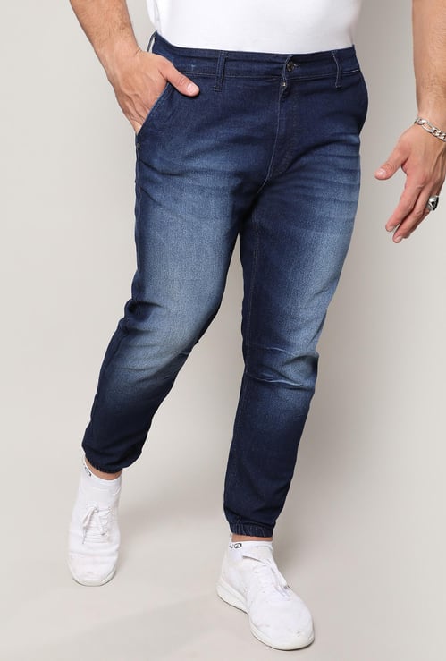 INSTAFAB PLUS Men Faded Jogger Jeans