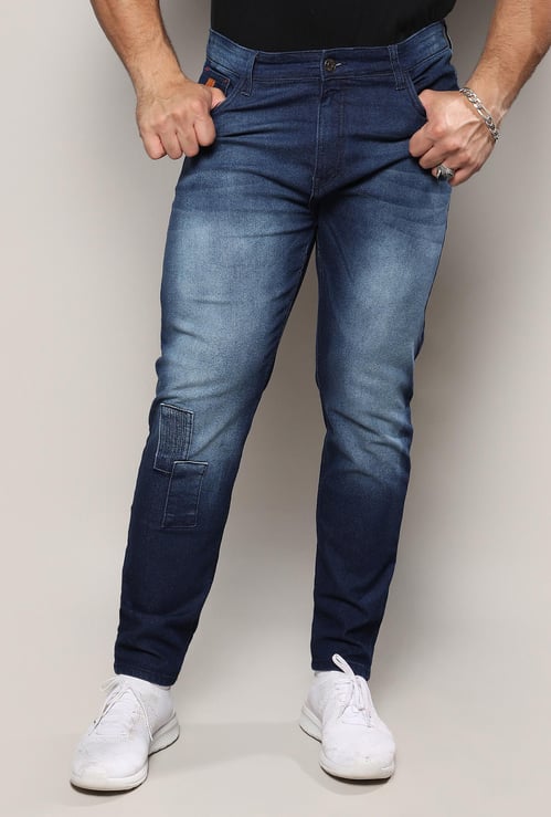 INSTAFAB PLUS Men Stonewashed Regular Fit Jeans