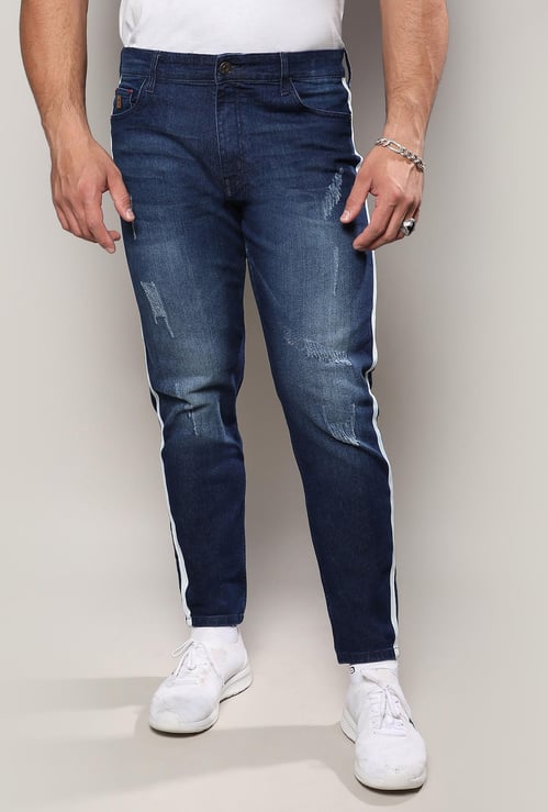 INSTAFAB PLUS Men Distressed Paneled Jeans