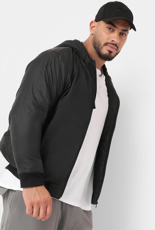 INSTAFAB PLUS Men Solid Zip-Front Puffer Jacket
