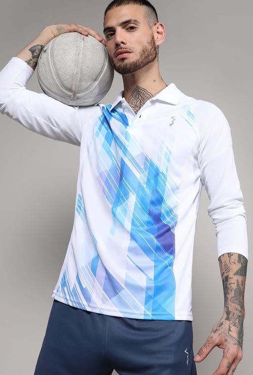 CAMPUS SUTRA Men Printed Regular Fit Sports T-shirt