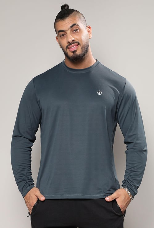 INSTAFAB PLUS Men Solid Activewear T-shirt