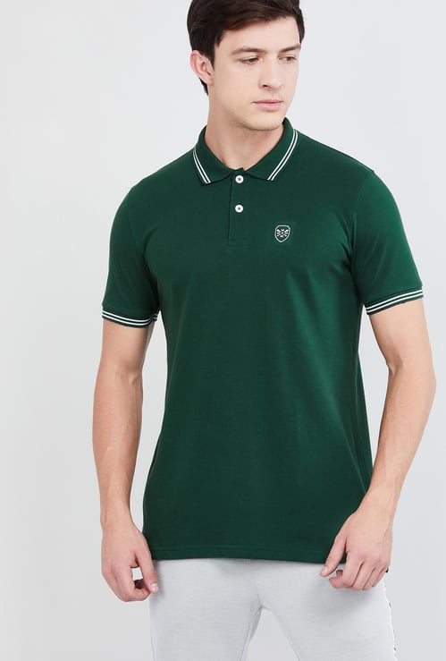 Men Slim Fit Solid Polo T-shirt