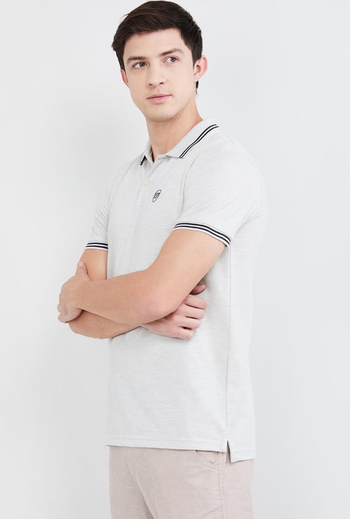 Men Slim Fit Solid Polo T-shirt