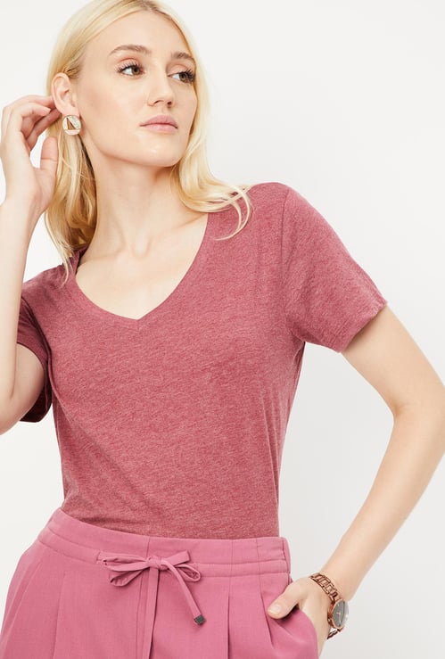 Women Heathered T-shirt